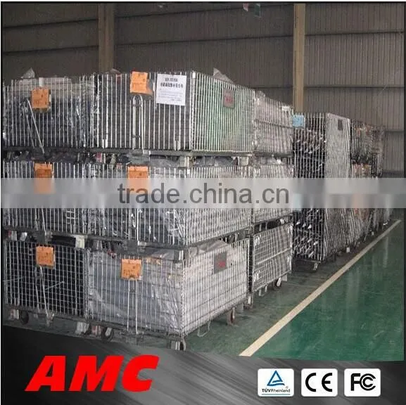 AMC European Style Stackable Warehouse Wire Container Storage Metal Cage