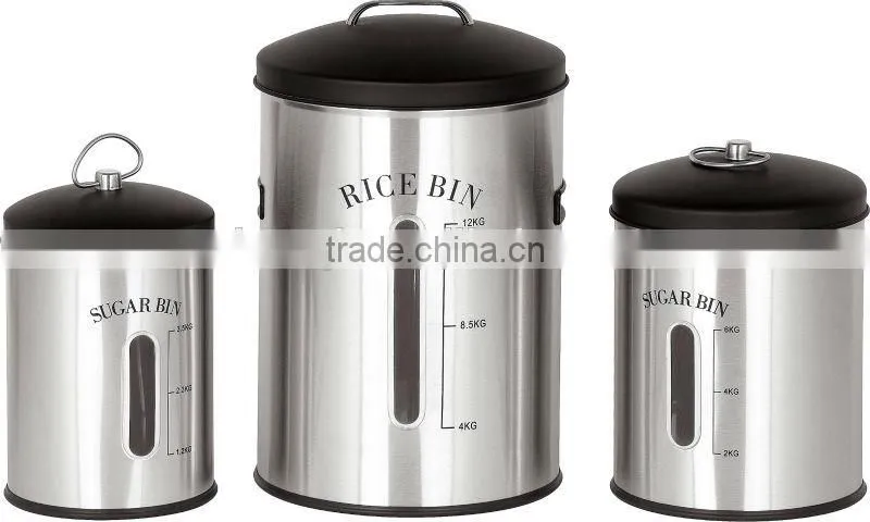 High Quality Colorful Metal Square Rice Bin
