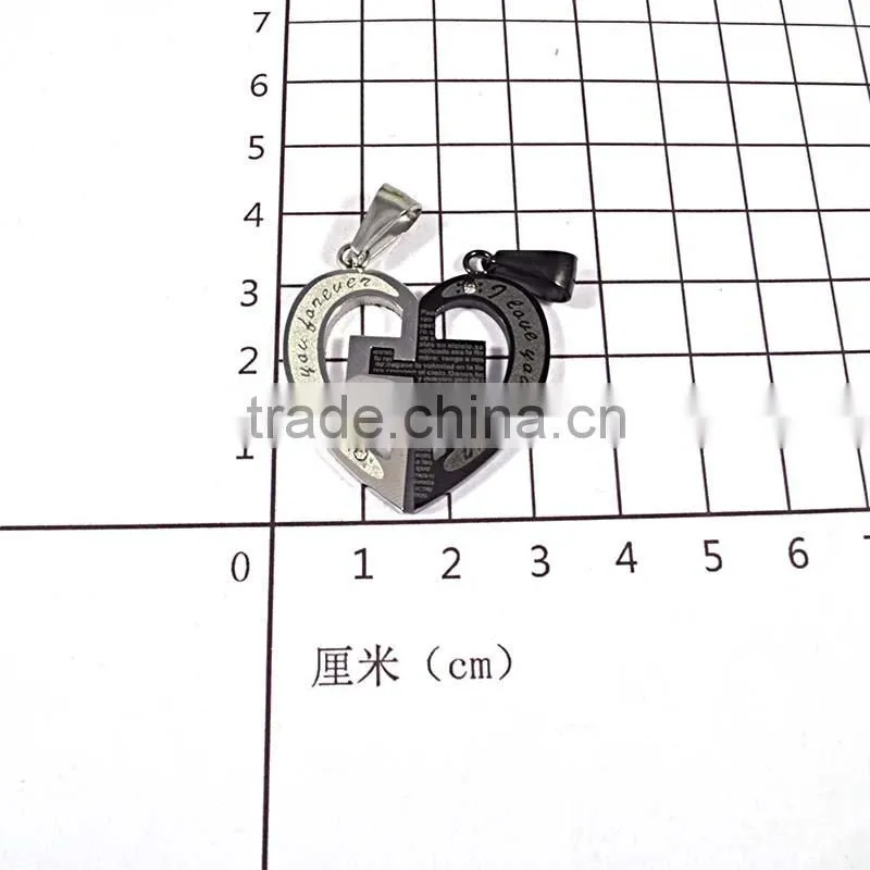 Charms Heart Pendant Wholesale Couples Stainless Steel Pendant