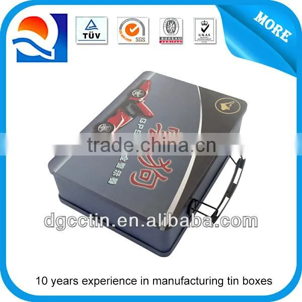 newest designed CD metal tin box with handle