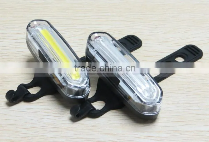 Blue Red LED Plastic Clip Collar 120LM Bicycle Front Light Warm Security Lamp