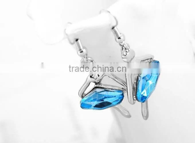 Crystal ballerina earring ballerina jewelry ballet charm earrings