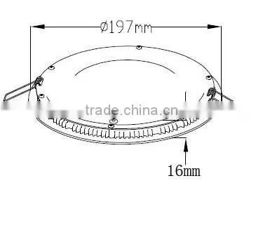 197mm 12W LED Downlight with Edge Lit