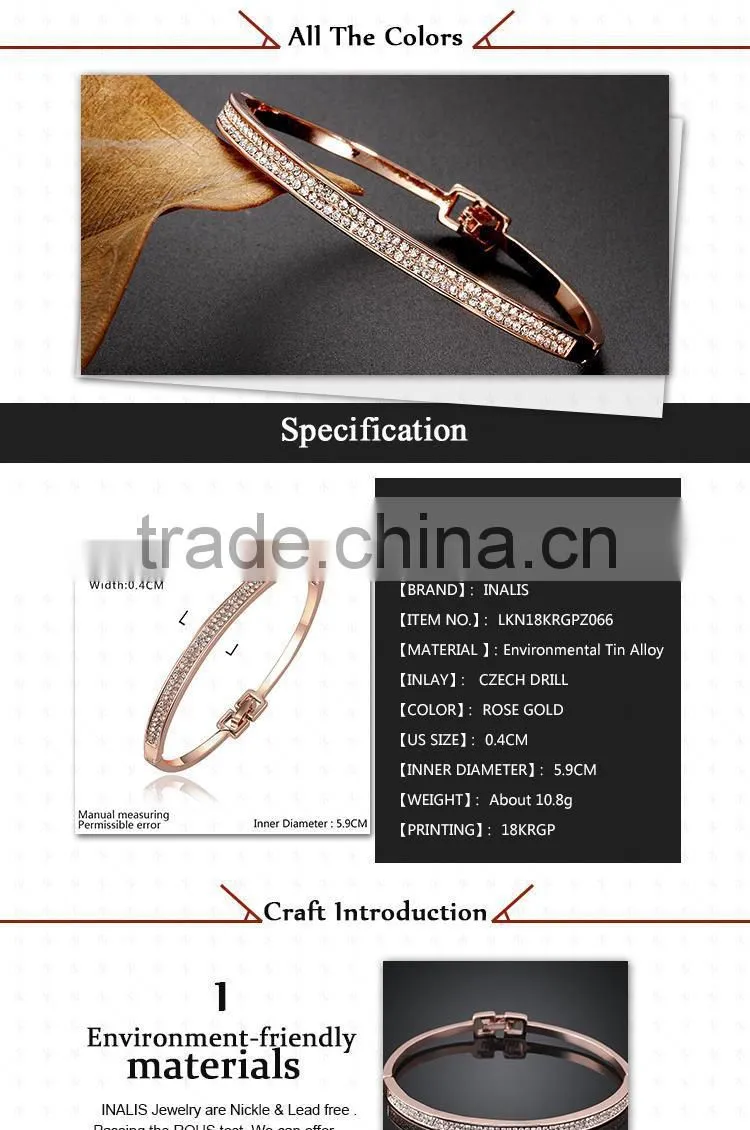 Hanmade Popular Eco-friendly Gold Plated 18k Fashion Kid Bangle