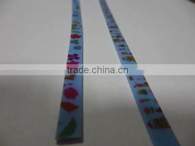 Silicone strip with printed artwork