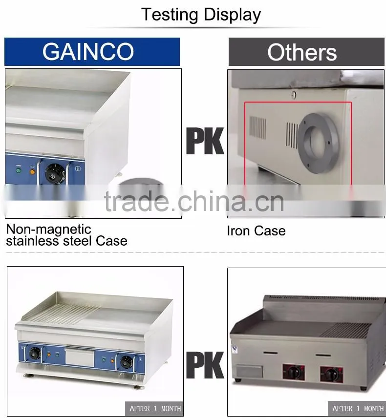 commercial restaurant kitchen equipment cast iron grill griddle stainless steel electric griddle for sale