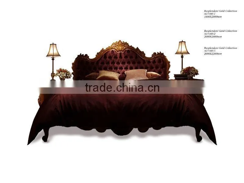 European classic bedroom sets royal design king size bed solid wood bedroom furniture