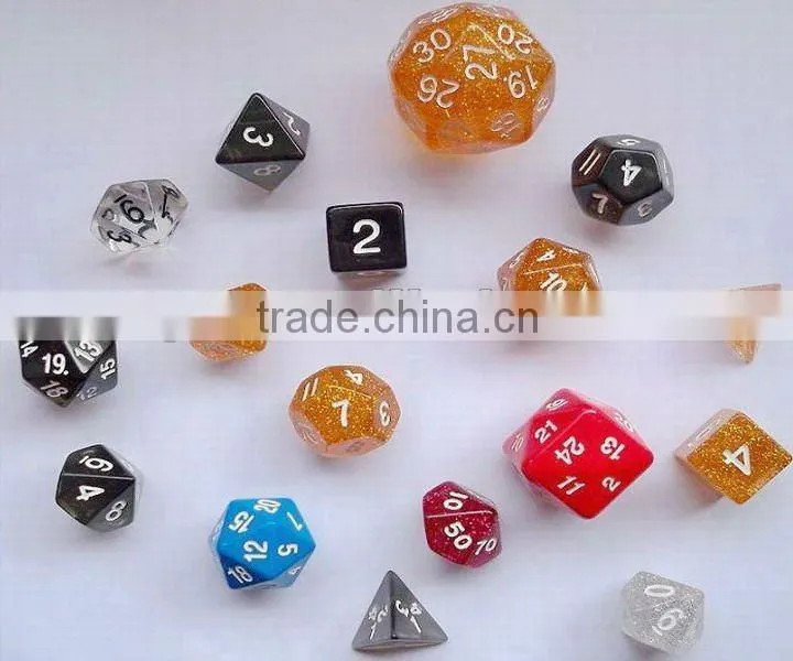 4,6,8,10,12,20-sided dice