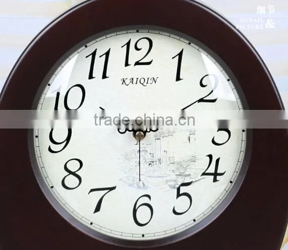 Black wooden desktop Clock wall