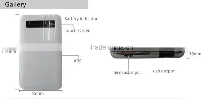 100% full capacity 5000mah usb credit card power bank