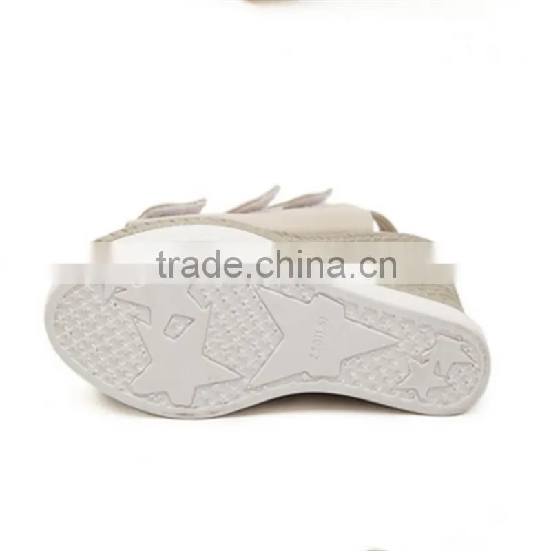 Latest design fashion ladies wedge high heel sandals with hole
