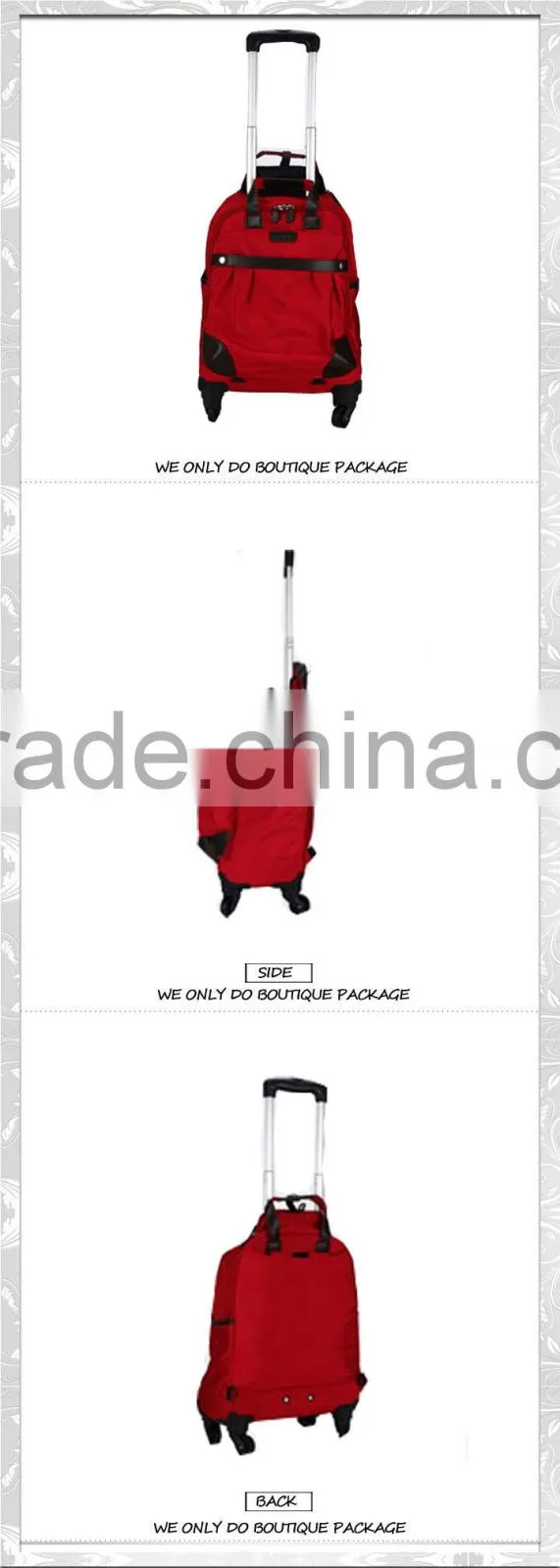 XF B-037 school backpack trolley red backpack