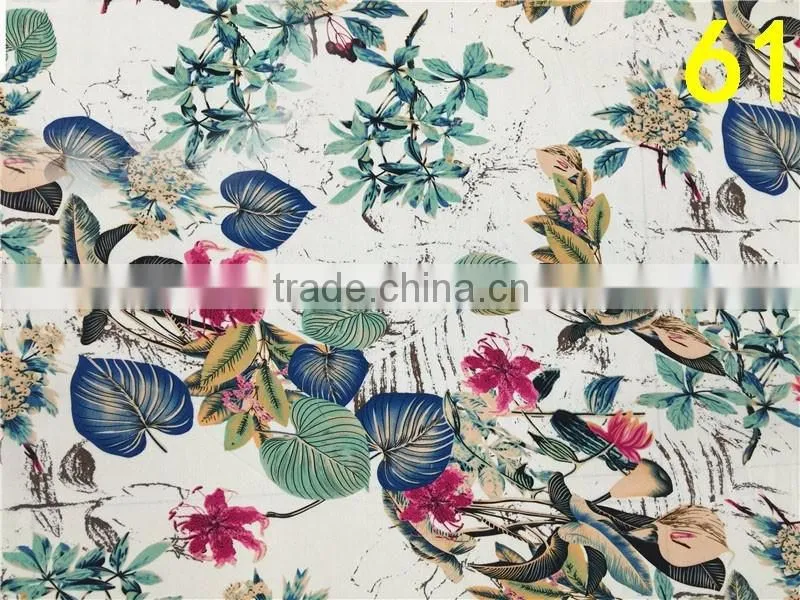 100% printed viscose stock wholesale shirting fabric