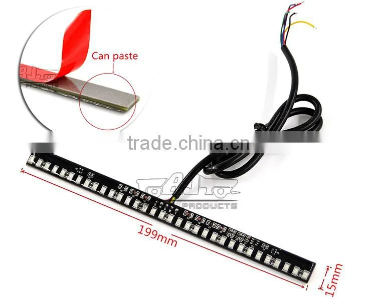 BJ-LPL-031B Universal 12 Volt Motorcycle Soft Tail Brake Stop Turn Signal Integrated 3258 LED Motorcycle Light Strip