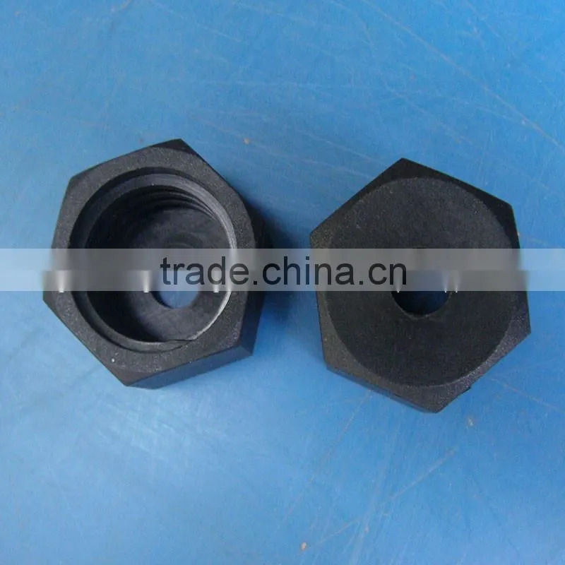 wholesale small plastic injection molding nylon hexagonal nut PA66 parts