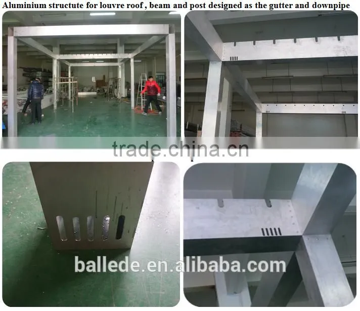 supply beauty high quality aluminum louver roof manufacturers
