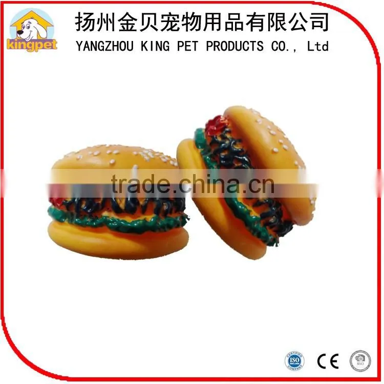 Factory direct sale customized plastic singing hamburger toy for dog