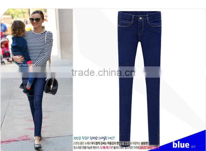 Best selling ladies blue washed winter lady thick skinny jeans, sex girls' photos in skinny jeans,tight jeans girls skinny jeans