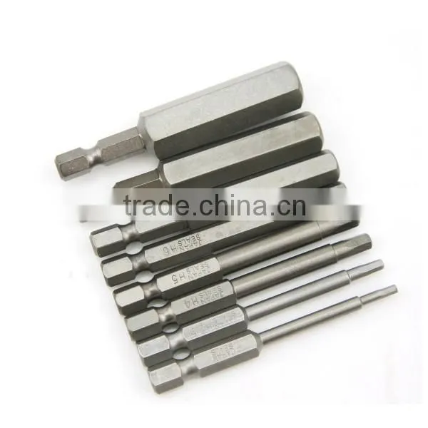 9Pcs 65mm 1/4 Inch Hex Shank Magnetic Hex Head Screwdriver Bits Electric screwdriver Bits AR-21