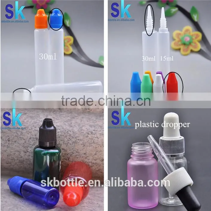 2015 new 30ml unicorn bottle pen shape PE e liquid plastic bottle in stock