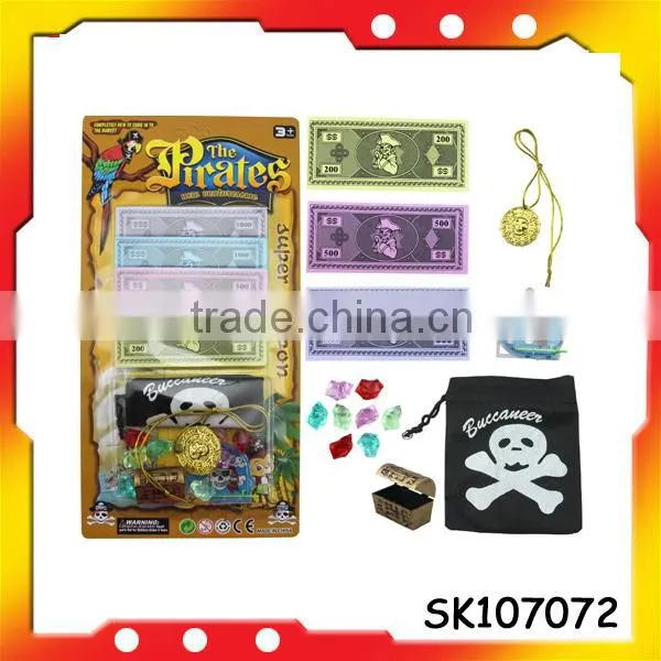 plastic pirate gold coins pirate headband with high quality