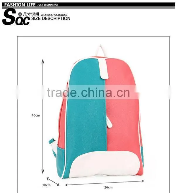 Hot fashion PU leather teenage school bags and backpack