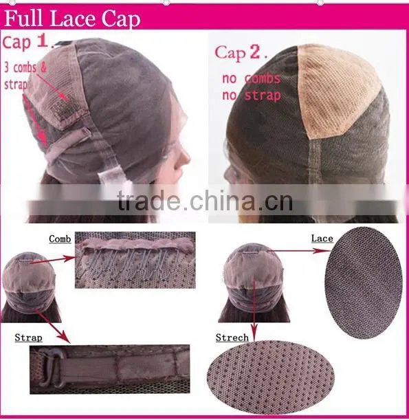 2015 high quality product human hair jewish full lace wigs with silk top
