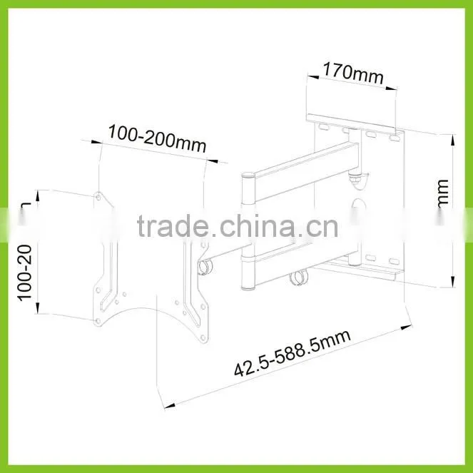 NPLB136S-SW VESA 200x200 Articulating LCD Bracket