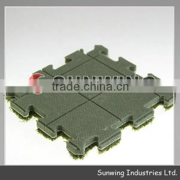 artificial interlocking puzzle matmosic grass covering