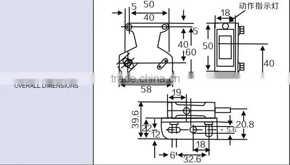 G50 Series 10-30VDC/90-250VAC 2 Wires output Infrared* Photoelectric Sensor Switch/