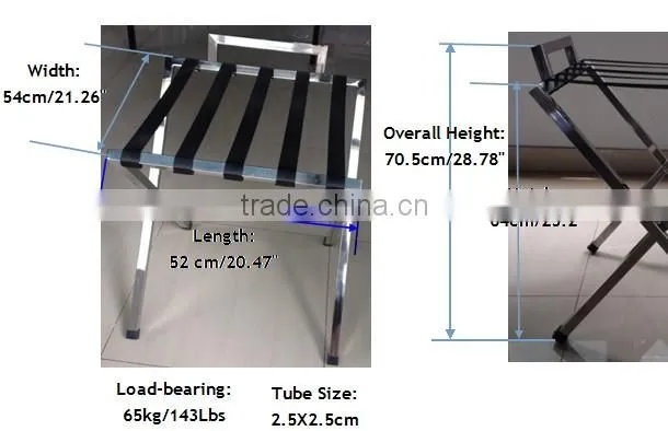 GZ MAX X-4 Coffee color powder coated metal luggage rack for hotels