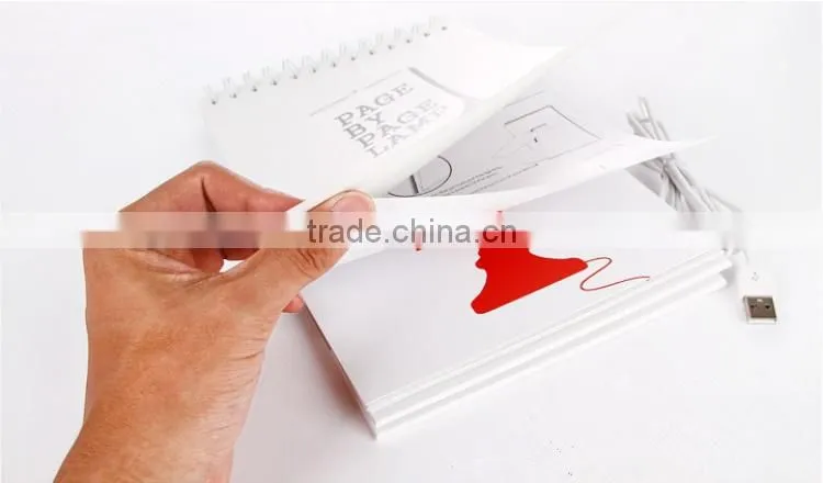 Creative Fashionable turn page calendar USB led lamp