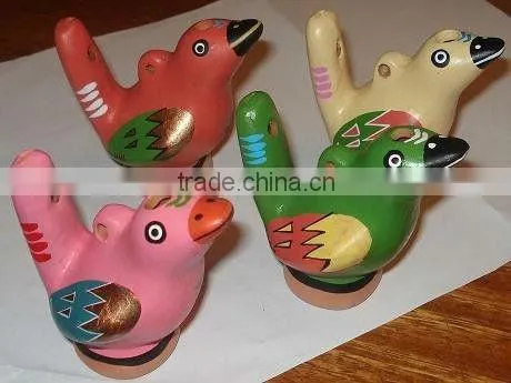 Quality Colored Clay Whistle Ceramic Decoration