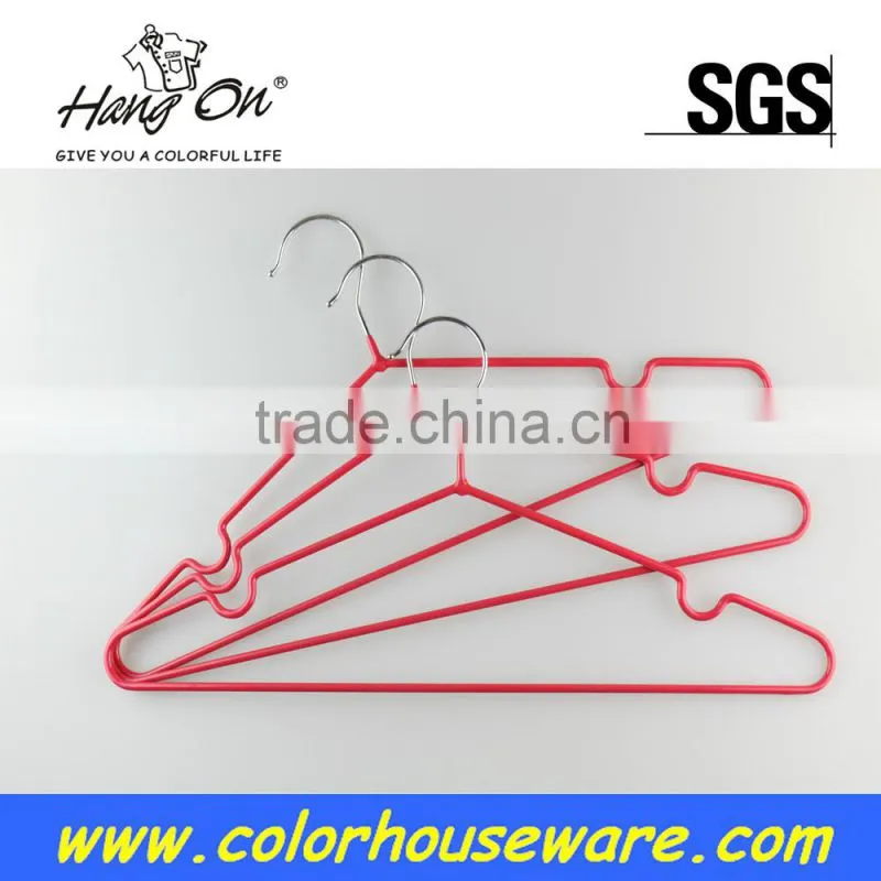 Guangzhou Colorful PVC Metal hanger for clothes