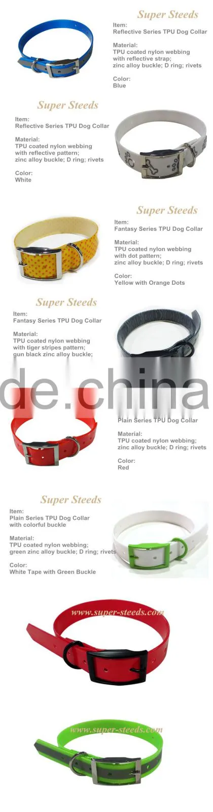 High quality TPU collars & leashes for dog hunting traning