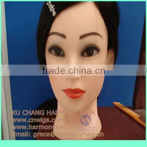 HARMONY STOCK 100% human hair hair styling heads for practice