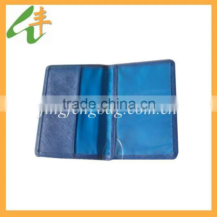 2014 elegant blue leather waterproof wallet