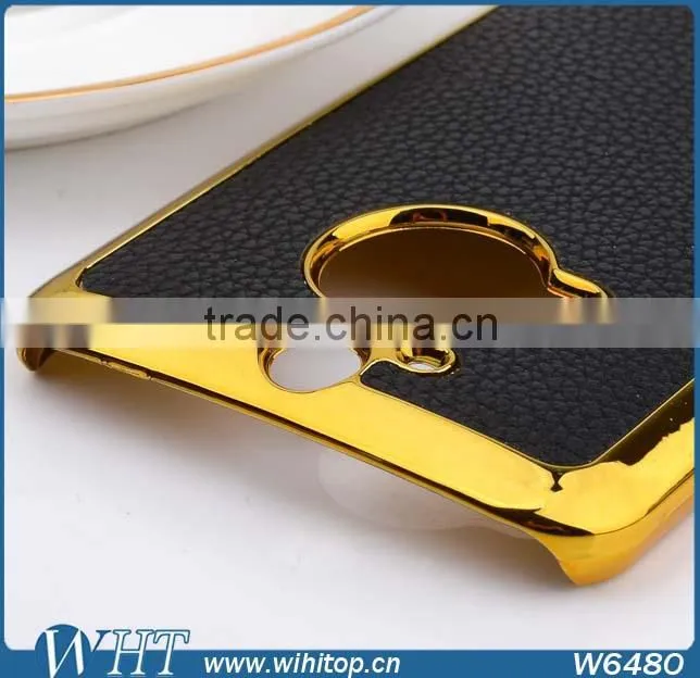 Wholesale China Supplier Case for HTC M9 Plus, for HTC M9 Plus Case Slim Leather Chrome Cover