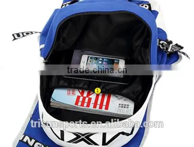 stylish folding packable football team backpack with cap