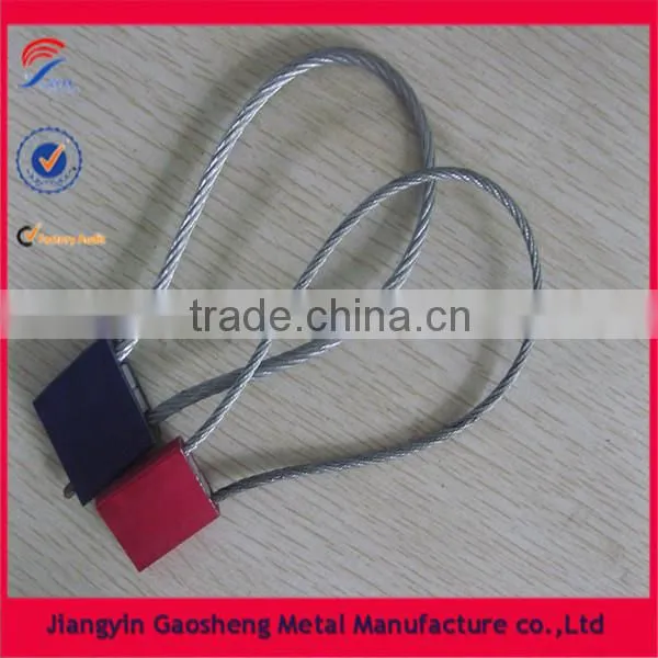 7x7 Black and Red Color Seal Locks Steel Cable