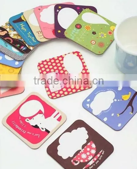 Enviromental paper coasters for one time use with logo printing
