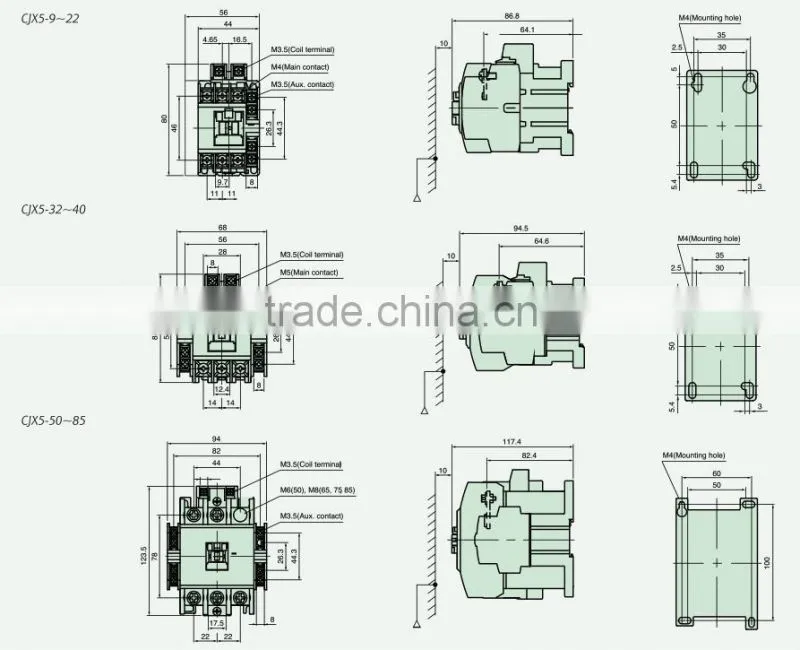 22A 3 phase Contactor