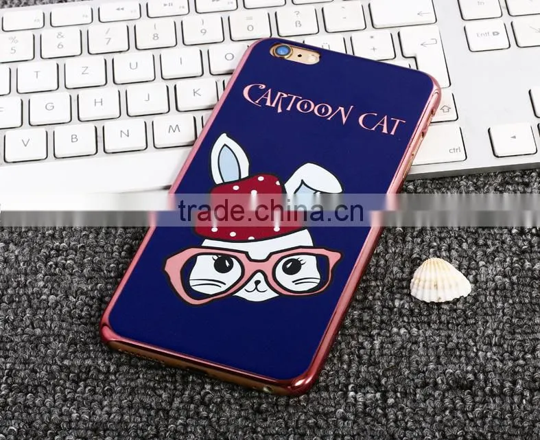 Glasses Cat And Cute Girl Back Cover Case Cheap Price For iPhone 6S