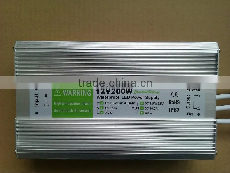 24V 200W led flood light driver with CE&ROHS