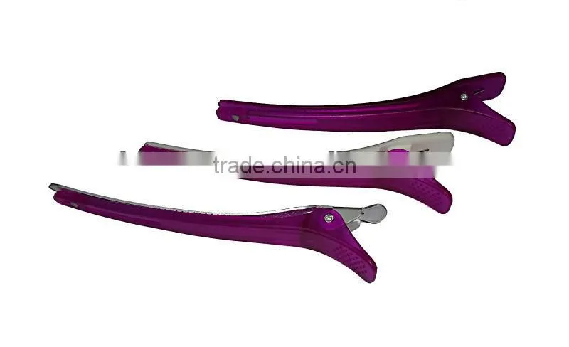 2014 new idea professional salon hair clip with rubber