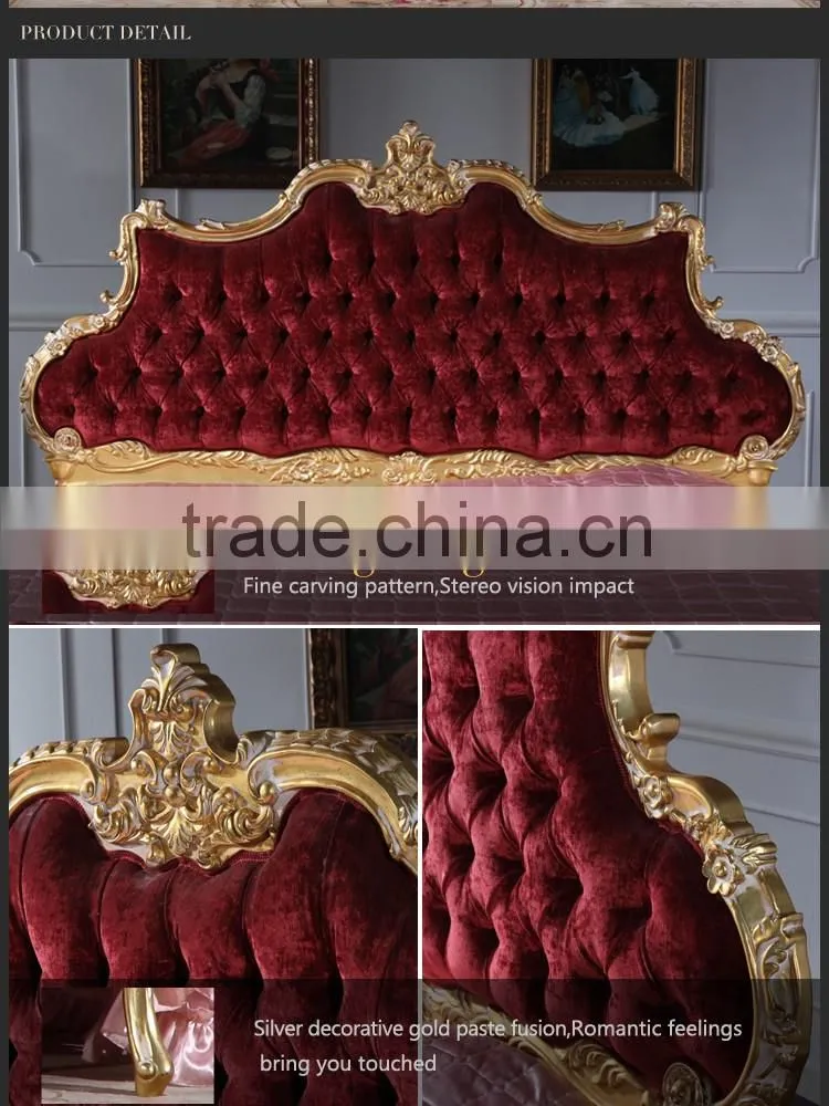 luxury classic bedroom furniture -leaf filding bed