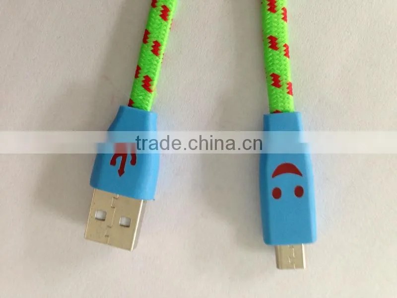 shenzhen hot sale micro dual usb data cable 1.2m micro data cable for samsung galaxy s4