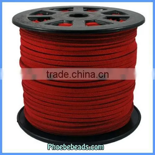 Wholesale New Arrival 2.7mm Faux Red Suede Cords SC-1049