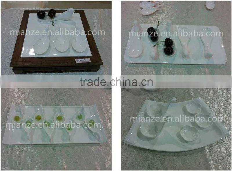 leaf shape ceramic dishes white with gold-rim 4.75" bone china snack dishes