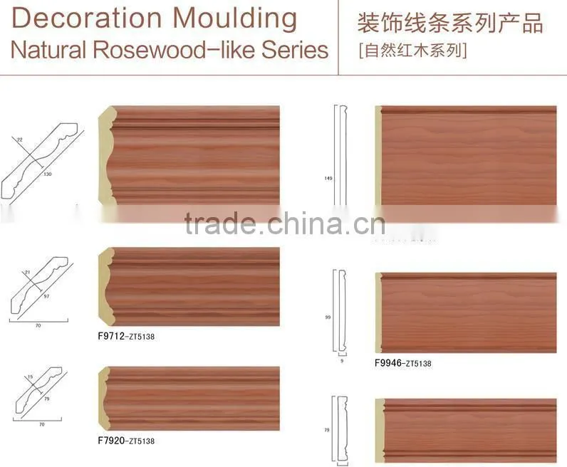 Chinese 2015 New Style Natural wood-like PS Moulding